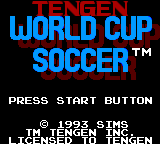 Заставка игры Tengen World Cup Soccer